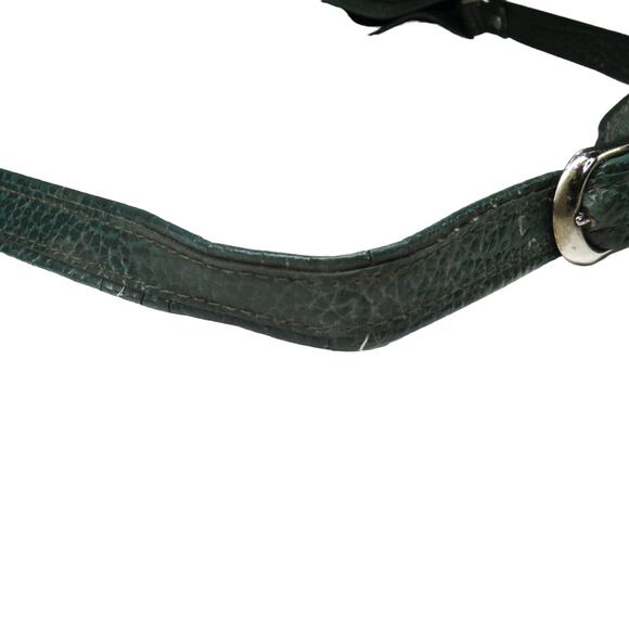 1980s Vintage Dooney & Bourke Forrest Green Leather Drawstring Crossbody Bag - Picture 10 of 10